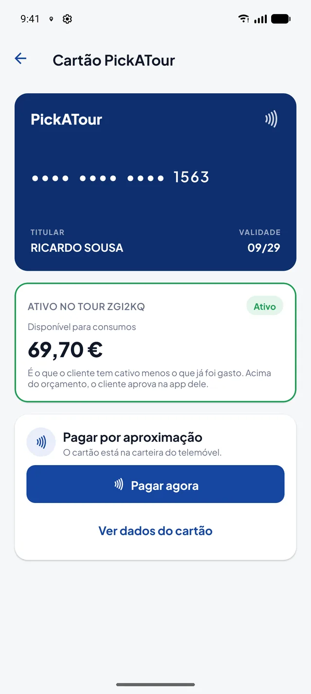 Cartão PickATour